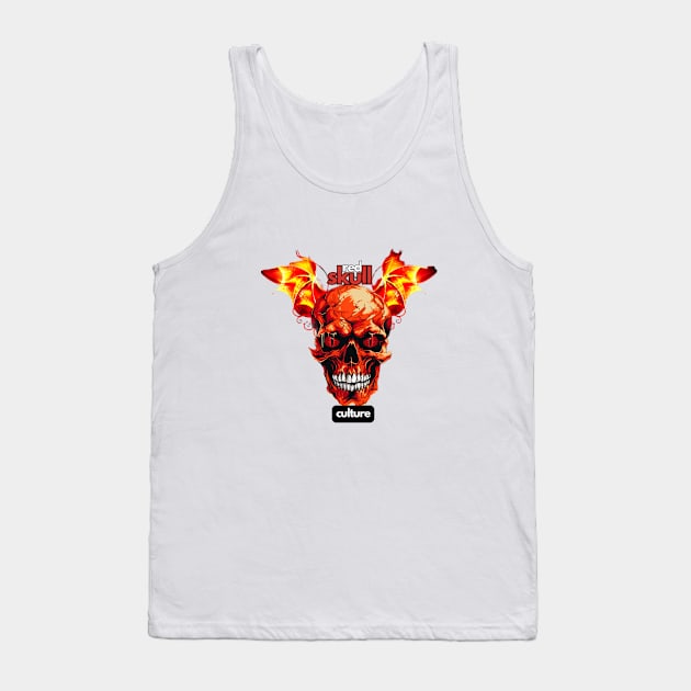 Red Skull Culture, Festival t-shirt, Unisex t-shirt, tees, men's t-shirt, women's t-shirt, summer t-shirt, trendy t-shirt, tees with wings Tank Top by Clinsh Online 